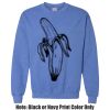Adult Heavy Blend Heather Royal or Red 60/40 Fleece Crew (S) Thumbnail