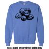 Adult Heavy Blend Heather Royal or Red 60/40 Fleece Crew (S) Thumbnail