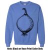 Adult Heavy Blend Heather Royal or Red 60/40 Fleece Crew (S) Thumbnail