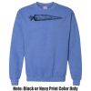 Adult Heavy Blend Heather Royal or Red 60/40 Fleece Crew (S) Thumbnail