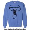 Adult Heavy Blend Heather Royal or Red 60/40 Fleece Crew (S) Thumbnail