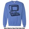 Adult Heavy Blend Heather Royal or Red 60/40 Fleece Crew (S) Thumbnail