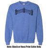 Adult Heavy Blend Heather Royal or Red 60/40 Fleece Crew (S) Thumbnail