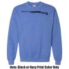Adult Heavy Blend Heather Royal or Red 60/40 Fleece Crew (S) Thumbnail