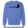 Adult Heavy Blend Heather Royal or Red 60/40 Fleece Crew (S) Thumbnail