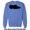 Adult Heavy Blend Heather Royal or Red 60/40 Fleece Crew (S) Thumbnail