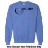 Adult Heavy Blend Heather Royal or Red 60/40 Fleece Crew (S) Thumbnail