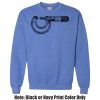 Adult Heavy Blend Heather Royal or Red 60/40 Fleece Crew (S) Thumbnail