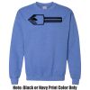 Adult Heavy Blend Heather Royal or Red 60/40 Fleece Crew (S) Thumbnail