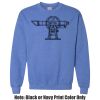 Adult Heavy Blend Heather Royal or Red 60/40 Fleece Crew (S) Thumbnail
