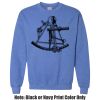 Adult Heavy Blend Heather Royal or Red 60/40 Fleece Crew (S) Thumbnail
