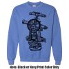 Adult Heavy Blend Heather Royal or Red 60/40 Fleece Crew (S) Thumbnail