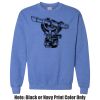 Adult Heavy Blend Heather Royal or Red 60/40 Fleece Crew (S) Thumbnail