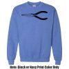 Adult Heavy Blend Heather Royal or Red 60/40 Fleece Crew (S) Thumbnail