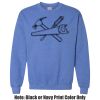 Adult Heavy Blend Heather Royal or Red 60/40 Fleece Crew (S) Thumbnail