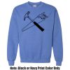 Adult Heavy Blend Heather Royal or Red 60/40 Fleece Crew (S) Thumbnail