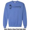 Adult Heavy Blend Heather Royal or Red 60/40 Fleece Crew (S) Thumbnail