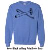Adult Heavy Blend Heather Royal or Red 60/40 Fleece Crew (S) Thumbnail