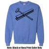 Adult Heavy Blend Heather Royal or Red 60/40 Fleece Crew (S) Thumbnail