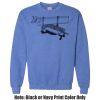 Adult Heavy Blend Heather Royal or Red 60/40 Fleece Crew (S) Thumbnail