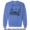 Adult Heavy Blend Heather Royal or Red 60/40 Fleece Crew (S) Thumbnail