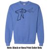 Adult Heavy Blend Heather Royal or Red 60/40 Fleece Crew (S) Thumbnail