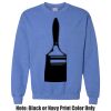 Adult Heavy Blend Heather Royal or Red 60/40 Fleece Crew (S) Thumbnail