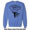 Adult Heavy Blend Heather Royal or Red 60/40 Fleece Crew (S) Thumbnail