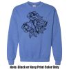 Adult Heavy Blend Heather Royal or Red 60/40 Fleece Crew (S) Thumbnail