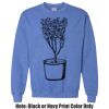 Adult Heavy Blend Heather Royal or Red 60/40 Fleece Crew (S) Thumbnail