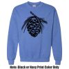 Adult Heavy Blend Heather Royal or Red 60/40 Fleece Crew (S) Thumbnail