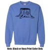 Adult Heavy Blend Heather Royal or Red 60/40 Fleece Crew (S) Thumbnail