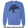 Adult Heavy Blend Heather Royal or Red 60/40 Fleece Crew (S) Thumbnail