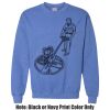 Adult Heavy Blend Heather Royal or Red 60/40 Fleece Crew (S) Thumbnail