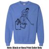 Adult Heavy Blend Heather Royal or Red 60/40 Fleece Crew (S) Thumbnail