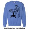 Adult Heavy Blend Heather Royal or Red 60/40 Fleece Crew (S) Thumbnail