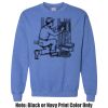 Adult Heavy Blend Heather Royal or Red 60/40 Fleece Crew (S) Thumbnail
