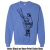 Adult Heavy Blend Heather Royal or Red 60/40 Fleece Crew (S) Thumbnail