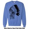 Adult Heavy Blend Heather Royal or Red 60/40 Fleece Crew (S) Thumbnail