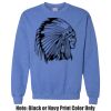 Adult Heavy Blend Heather Royal or Red 60/40 Fleece Crew (S) Thumbnail