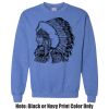 Adult Heavy Blend Heather Royal or Red 60/40 Fleece Crew (S) Thumbnail
