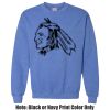 Adult Heavy Blend Heather Royal or Red 60/40 Fleece Crew (S) Thumbnail