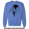 Adult Heavy Blend Heather Royal or Red 60/40 Fleece Crew (S) Thumbnail