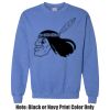 Adult Heavy Blend Heather Royal or Red 60/40 Fleece Crew (S) Thumbnail