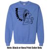 Adult Heavy Blend Heather Royal or Red 60/40 Fleece Crew (S) Thumbnail