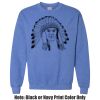 Adult Heavy Blend Heather Royal or Red 60/40 Fleece Crew (S) Thumbnail