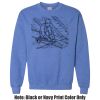 Adult Heavy Blend Heather Royal or Red 60/40 Fleece Crew (S) Thumbnail