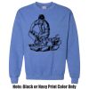 Adult Heavy Blend Heather Royal or Red 60/40 Fleece Crew (S) Thumbnail
