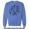 Adult Heavy Blend Heather Royal or Red 60/40 Fleece Crew (S) Thumbnail