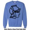 Adult Heavy Blend Heather Royal or Red 60/40 Fleece Crew (S) Thumbnail